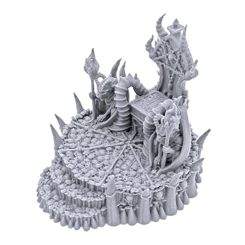 EnderToys Skull Throne by Printable Scenery, 3D Printed Tabletop RPG Scenery and Wargame Terrain 28mm Miniatures