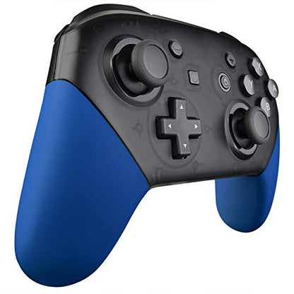 eXtremeRate Blue Replacement Handle Grips for Nintendo Switch Pro Controller, Soft Touch DIY Hand Grip Shell for Nintendo Switch Pro - Controller NOT Included - color: Blue