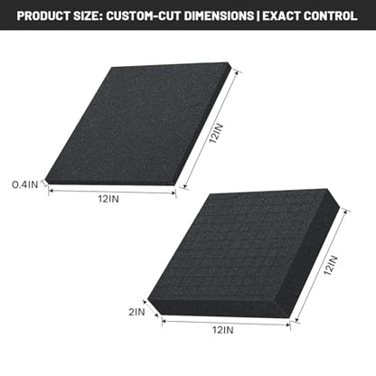 Dual-Thickness Case Foam Insert Kit 4PCS (2PCS 12x12x2" + 2PCS 12x12x0.4") - Pick and Pluck Protective Layer for Tool Drawers, Game Cases & Collectible Organizers - size: 4Pcs (2Pcs 12x12x2 In + 2Pcs 12x12x0.4 In)