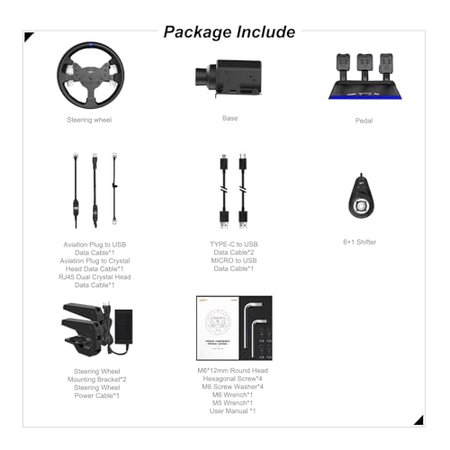 PXN Force Feedback PC Racing Wheel, Detachable 270/900 Degree V99 Driving Gaming Race Sim Steering Wheel Simulator with Pedals and Shifter for Windows PC, PS4, Xbox One, Xbox Series X/S