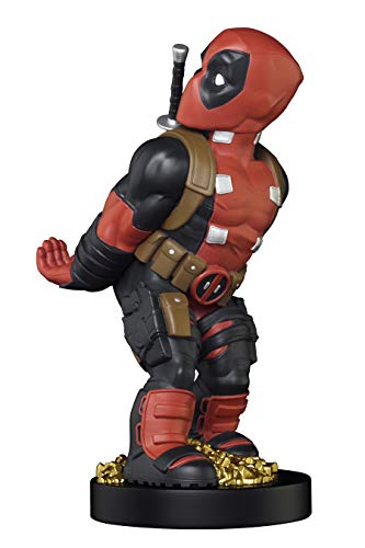 Exquisite Gaming: Marvel: Deadpool Rear View - Original Mobile Phone & Gaming Controller Holder, Device Stand, Cable Guys, Licensed Figure Red