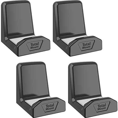 TotalMount Controller Wall Mounts – Removable Adhesive – Non-Slip (4 Pack) | Designed in USA: For PS5, Xbox, and Nintendo Controllers – Stands Won’t Damage Your Wall With Screws or Permanent Adhesive - color: Premium Black – Four Pack