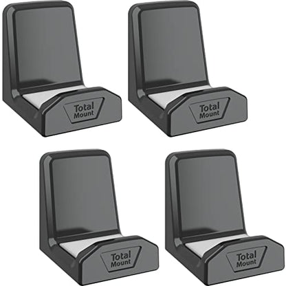 TotalMount Controller Wall Mounts – Removable Adhesive – Non-Slip (4 Pack) | Designed in USA: For PS5, Xbox, and Nintendo Controllers – Stands Won’t Damage Your Wall With Screws or Permanent Adhesive - color: Premium Black – Four Pack