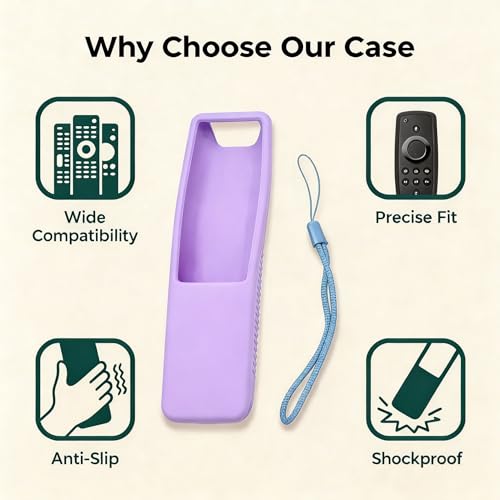 2 Pack Protective Silicone Remote Case Cover Compatible with Samsung Smart TV Remote BN59 Series, Anti-Slip Shockproof Sleeve Skin (Glow Purple) - color: Glow Purple