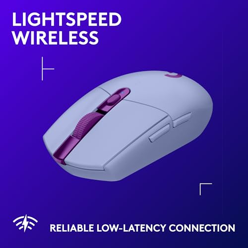 Logitech G305 Lightspeed Wireless Gaming Mouse - Lilac - color: Lilac, style: Classic