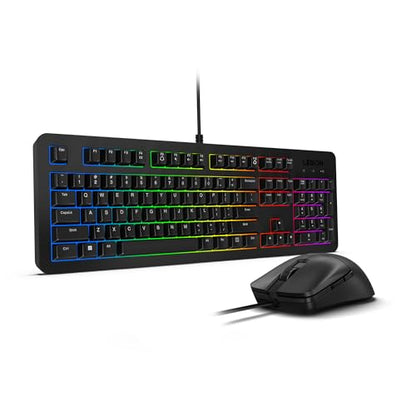 Lenovo Legion KM310 RGB Wired Gaming Keyboard & Mouse Combo - K310 Keyboard w/Silent Operation & Compact Water-Resistant Design - M300S Mouse with 8000 Adjustable DPI, 220 IPS, 6 Programmable Buttons - style: K310 Combo