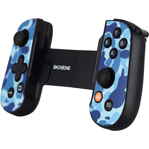 Skinit Decal Gaming Skin Compatible with Backbone One for iPhone Game Controller - Light Blue Street Camo Design - color: Blue - CAMBPE08