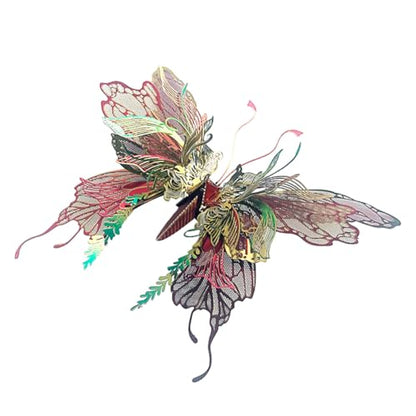 Butterfly 3D Metal Puzzle for Adults, Mechanical Butterfly Metal Model Building Kit, 50+PCS Steampunk Bionic QianYuDie Jigsaw Puzzles Animal, DIY Craft Kit Toy Gift -KIT - style: 50PCS+, KIT Version, Edition 6