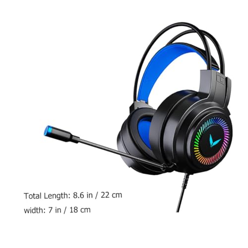 TEHAUX Wired Over-Ear Gaming Headset with Mic, 7.1 Surround Sound PC Headphones, Soft Ear Pads, Black, 3.5mm Jack for Professional Gamers