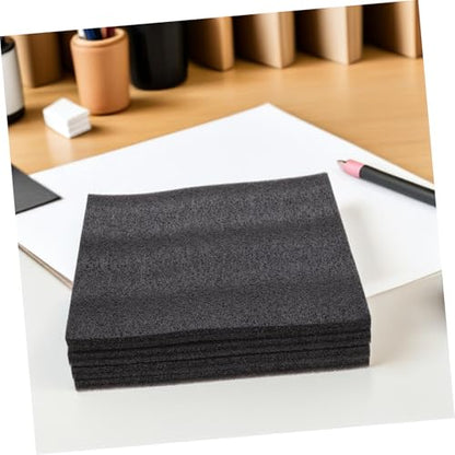 4 Pcs Black Polyethylene Foam Sheets 11.8x11.8x0.4 Inch Cuttable Packing Foam Inserts for Toolbox Drawers, Cushioning Protection, and Storage Organization