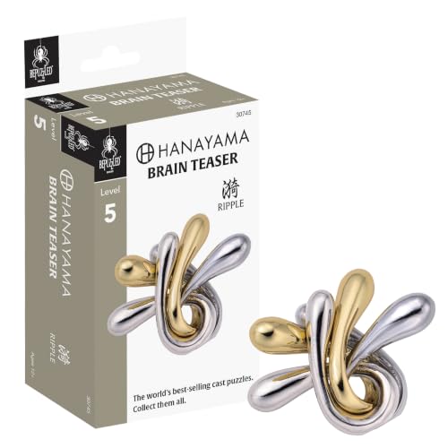 Hanayama Ripple Cast Metal Brain Teaser Puzzle, Level 5, Ages 12+