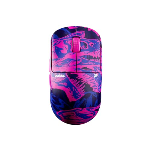 Pulsar Gaming Gears X2 Crazylight Wireless Gaming Mouse, Ultra Lightweight 1.27 oz (36g), Optical Switch, 32000 DPI, 750 IPS, XS-1 Sensor, 8k Compatible (Mini, Purple, Paper Rex Edition) - color: PRX Edition, size: Mini, style: X2 CrazyLight