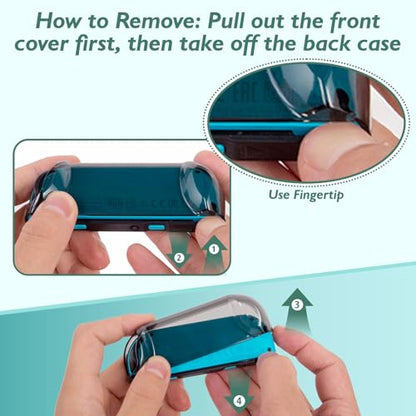 Dockable Case for Nintendo Switch - COMCOOL 3 in 1 Protective Cover Case for Nintendo Switch and Joy-Con Controller with Screen Protector and Thumb grips - Stone - color: Stone