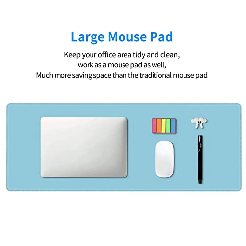 Blue Mouse Pad Extended Large Gaming Mousepad XL Big Long Oversized Desk Mat Stitched Edges 31.5 X 11.8 Inch for Home Office - color: Black7