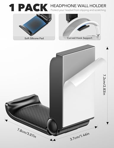PS5/Slim/Pro Wall Mount with Headset & Controller Holder, Premium PS5 Metal Shelf Floating Mount, Universal 2 Packs Controller Stand and Headphone Stand, Game Accessries for All Playstation 5 Console