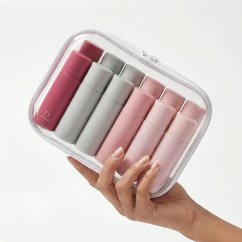 Clear Hard Shell Organizer Cases, 2 Pack | Durable PET shell with water-resistant, scratch-resistant surface for travel, toiletries, electronics and daily essentials - color: White