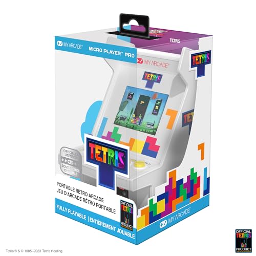 My Arcade Tetris Micro Player Pro: Mini Arcade, Handheld Video Game, 2.75" Screen, Tetris Game - style: Tetris