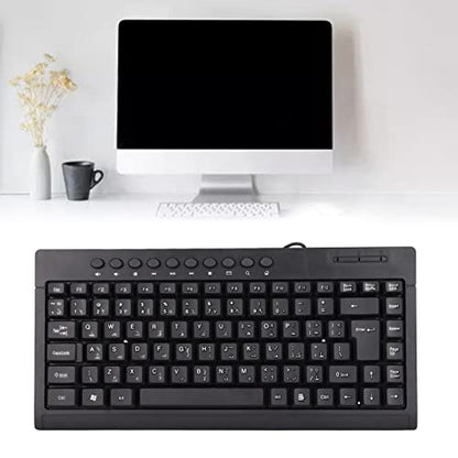 ASHATA Mechanical Gaming Keyboard, Compact 60 Percent Wired USB Keyboard with 95 Keys Hot Swappable Design for and Typists Black Arabic Layout