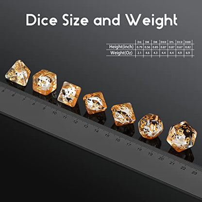Cow DND Dice, DNDND 7PCS Resin D&D Die with Velvet Bag for Dungeons and Dragons Role Playing Games and Tabletop Games（Cow - color: Cow