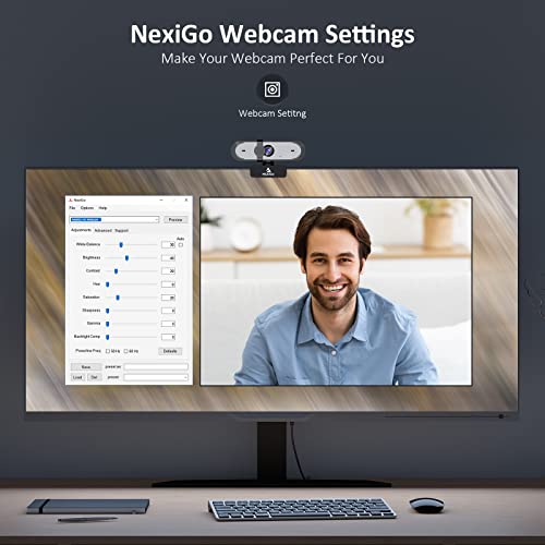 NexiGo N660P 1080P 60FPS Webcam with Software Control, Dual Microphone & Cover, Autofocus, HD USB Computer Web Camera, for OBS/Gaming/Zoom/Skype/FaceTime/Teams/Twitch - size: Small