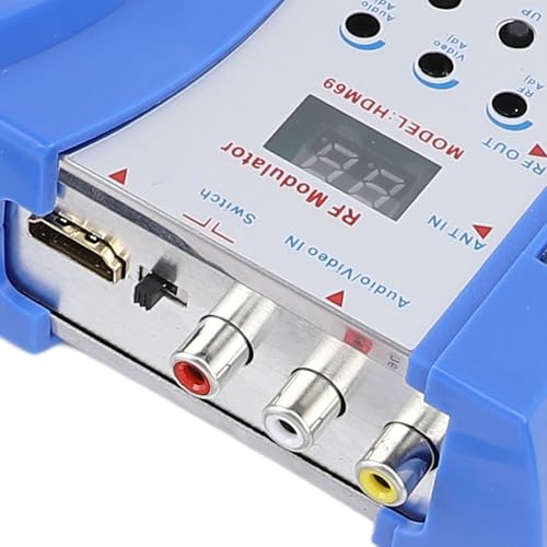 HDM69 HDMI Modulator RF Modulator, Analog VHF UHF HDMI AV to RF Modulator Converter Support PAL NTSC Output, HD Multimedia Interface AV to RF Converter for TV Game Console (US)