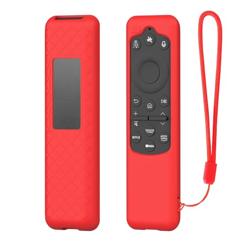 LEFXMOPHY Silicone Cover for Samsung TM2560E BN59-01480L Remote Protective Case Compatible with BN59-01432J BN59-01432A BN59-01432 2023 Smart TV Solar Panel Remote - Red - color: RED, size: 1-PACK
