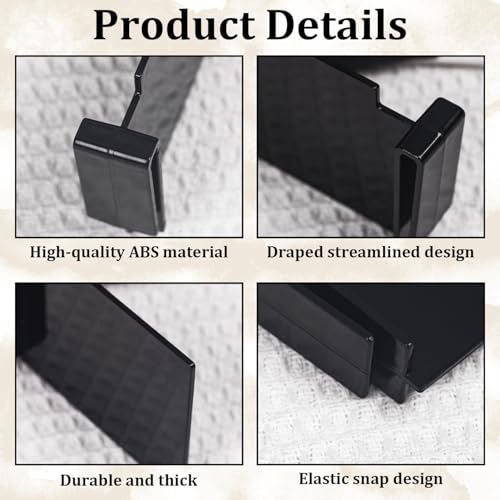 Card Box Dividers – 15 Pack Black Plastic Trading Card Dividers with Clip, Storage Separator for Game Cards, Exercise Cards, and Cardboard Box Organizer