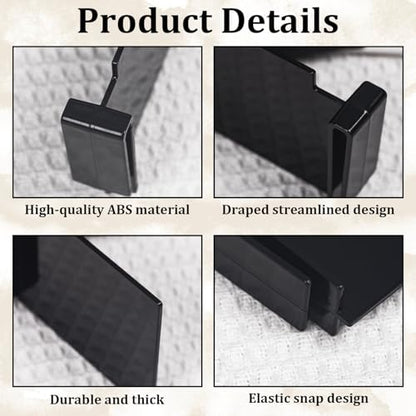 Card Box Dividers – 15 Pack Black Plastic Trading Card Dividers with Clip, Storage Separator for Game Cards, Exercise Cards, and Cardboard Box Organizer