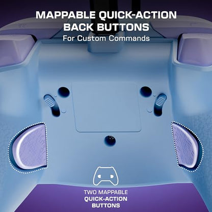 Turtle Beach Rematch Advanced Wired Gaming Controller for Xbox & PC | Xbox Series X|S, Xbox One, PC, 2 Remappable Buttons, Hall-Effect Triggers, Audio Controls, Glows-in-the-Dark, Cotton Candy - color: Cotton Candy