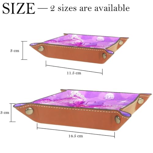 Pink Butterfly Dice Tray PU Leather Dice Rolling Tray Folding Dice Holder for Dice Games, Like RPG, DND and Other Table Games - color: Multi 2