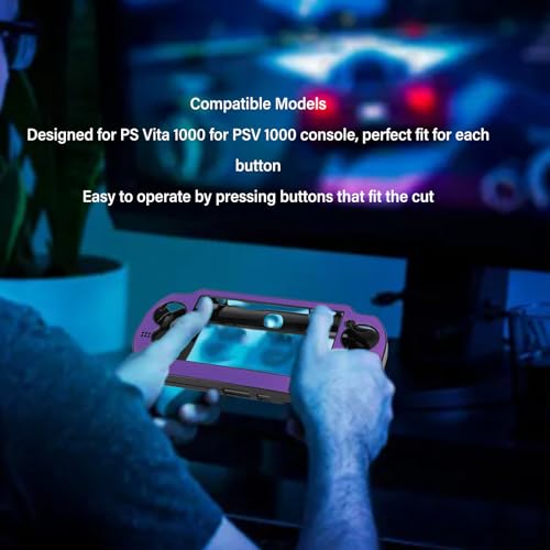 PSV 1000 Protective Case, Premium Aluminum Alloy Hard Shell Cover with Sandblasted Finish for Enhanced Grip and Durability for 1000 Console - color: Purp
