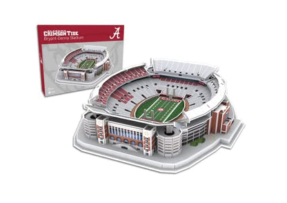 Pro Lion 3D Jigsaw Puzzle Bryant-Denny Stadium Construction Building Kits - 139 Pieces | Alabama Crimson Tide Football Gifts for Boys, Adults, Men & Kids Aged 7+ | Puzzles Games Kit for Creative Fans - style: Alabama Crimson Tide