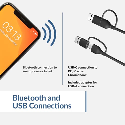 Cyber Acoustics USB & Bluetooth Speaker Bar (CA-2890BT) – USB Powered Speaker with Speakerphone for PC and Bluetooth to Simultaneously Connect to Smartphones, Clamps to Monitor, Convenient Controls - style: USB & BT