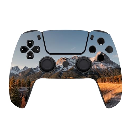 ProControllers LLC Custom Wireless Controller for PS5 - Hand Airbrushed & Multiple Designs Available (Mountain Ranch) - color: Mountain Ranch