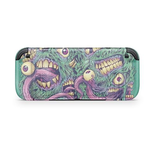 Glossy Glitter Gaming Skin Compatible with Nintendo Switch 2 Console Only - Eyes and Teeth - Premium 3M Vinyl Protective Wrap Decal Cover - Easy to Apply | Crafted in The USA by MightySkins - color: Eyes And Teeth, size: Switch 2 Console Skin Only, style: