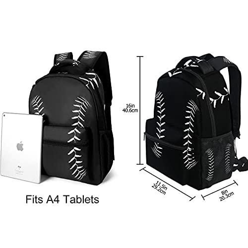 Fashion Baseball Sport Softball American Cool Backpacks School Book Travel College Shoulder Bag for Women Girls Men Boys - color: Multi