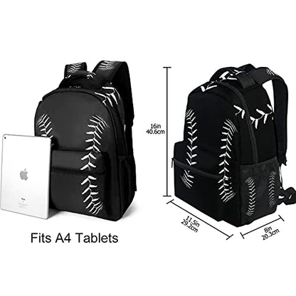 Fashion Baseball Sport Softball American Cool Backpacks School Book Travel College Shoulder Bag for Women Girls Men Boys - color: Multi