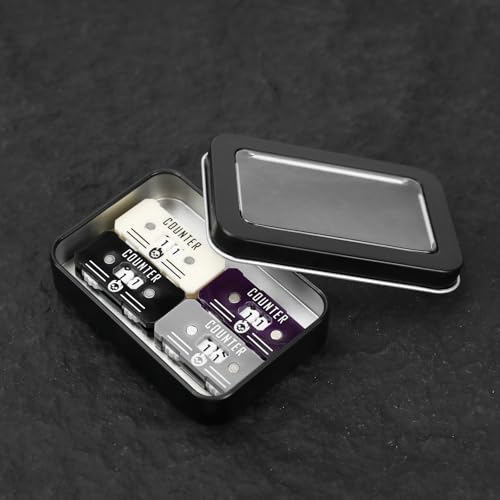 4Pcs MTG Life Counter Twin Digits with Metal Box, Health Tracker Life Counter for Magic the gatering, Compatible with MTG Magic Card Games Accessories RPG D&D CCG TCG Tabletop Board Games - color: B Color-4pcs