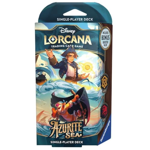 Ravensburger Disney Lorcana TCG: Azurite Sea - Amber & Ruby Single-Player Starter Deck | Engaging Gameplay | Over 200 Original Disney Artworks | Ideal for Ages 8+
