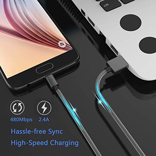 Replacement PS4 Controller Charging Cable Sync Cord, Play and Charger Cable Compatible for PS 4/ DualShock 4/ PS4 Slim/ PS4 Pro/Xbox One/One S/Xbox One Elite/Xbox One X Controllers (3.3ft)(BLACK)