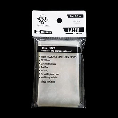 Black Lotus 100pcs/Lot Love Heart-Shape Laser Flashing Card Sleeves Trading Cards Film Magic Kpop Card Protector Holographic Foil Protective Cover (56x88mm), Clear