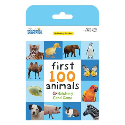 Briarpatch, First 100 Animals Matching Card Game, Based On Board Books by Roger Priddy, Preschool Learning for Kids