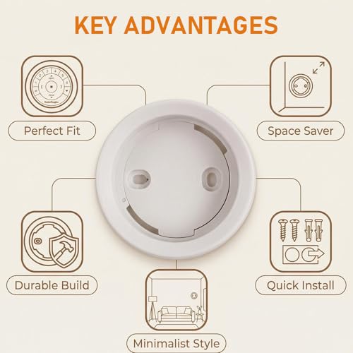 Remote Controller Holder for Hunter Douglas PowerView Gen 2 & Gen 3, Pebble Remote Wall Mount Bracket Station with Adhesive Strip and Screw, White - color: White