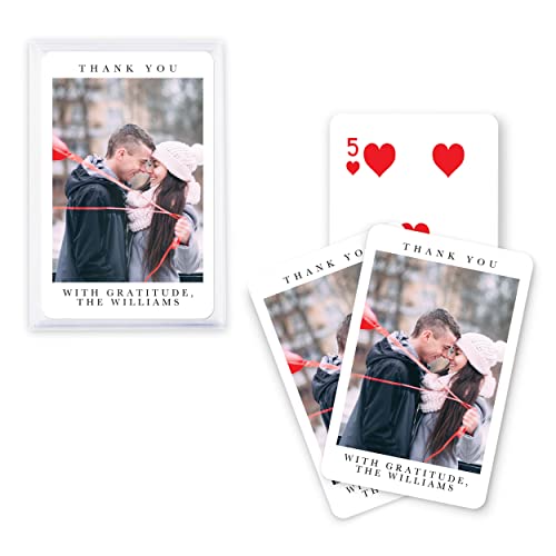 Weddingstar Custom Photo Printed Deck of Playing Cards | Personalized Poker, Bridge, and Game Night Favor - Timeless Snapshot - color: Timeless Snapshot