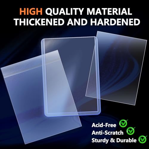 800PCS Card Sleeves Top Loaders for Trading Cards, 3" x 4" Hard Plastic Toploaders, Baseball Penny Card Protectors, Trading Card Holder for MTG, TCG Cards(400 Toploaders + 400 Soft Card Sleeves) - size: 400 Toploaders + 400 Soft Card Sleeves