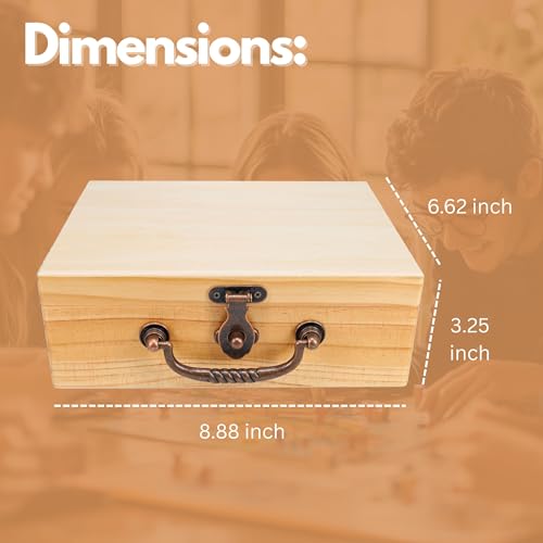 WE Games Double 6 Dominoes in Engraved Natural Wooden Treasure Box, Dominoes Set for Adults, Ivory Color Double Six Domino, Classic Board Games, Tile Games, Personalized Domino Gift - color: Natural