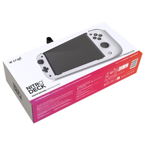 CRKD Nitro Deck - Professional Handheld Controller Deck with Zero Stick Drift for Nintendo Switch and Switch OLED (White) - color: White