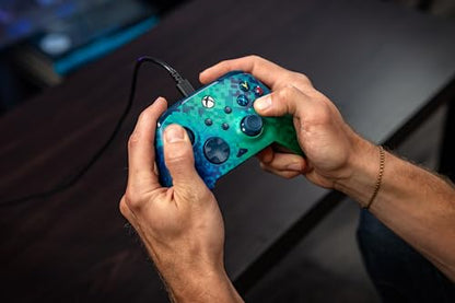 Turtle Beach Rematch Advanced Wired Gaming Controller for Xbox & PC | Xbox Series X|S, Xbox One, PC, 2 Remappable Buttons, Hall-Effect Triggers, Audio Controls, Mic Mute, Ergonomic, Glitch Green - color: Glitch Green