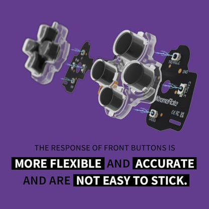 eXtremeRate Face Buttons Clicky Kit for PS5 Edge Controller, Custom Tactile Dpad Action Buttons for PS5 Edge Controller D-pad X Circle Square Triangle Keys Mouse Click Kit - Without Gamepad
