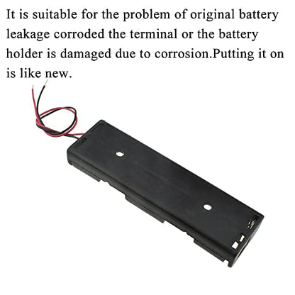 HAHIYO 4xAA Battery Holder Black Adapter Tube Case Not Corrode Solid Good Contact Bear Battery Leakage Smooth Load for Flashlight Torch Led RC 1PCS Plastic - style: 6V 4P(Style2)-1P